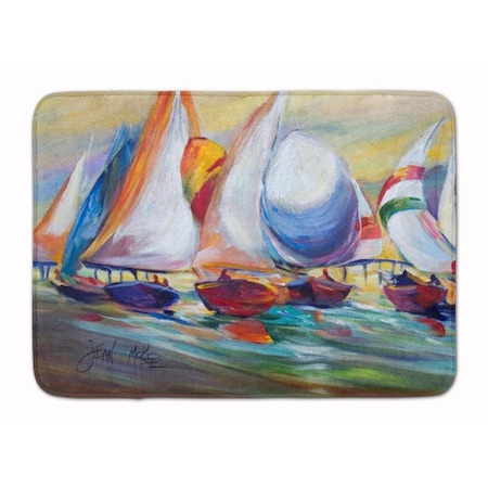 Carolines Treasures Sailboat Race in Dauphin Island Machine Washable Memory Foam Mat JMK1040RUG